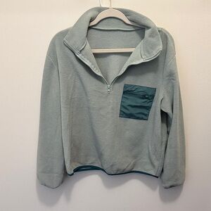 Women's Light Green Fleece Sweater